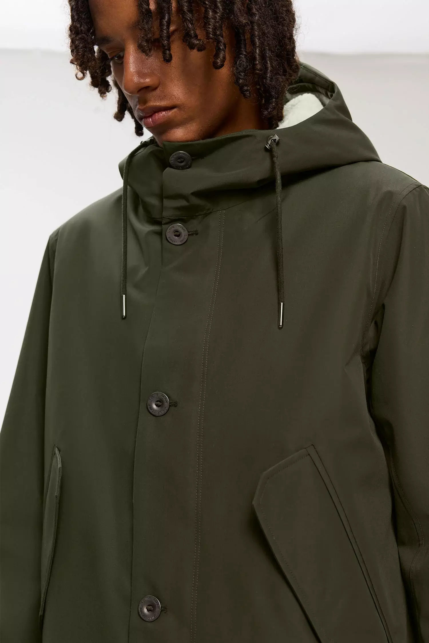 Elvine Figge Parka Dark Moss Herren Winterjacke Wasserfest grün